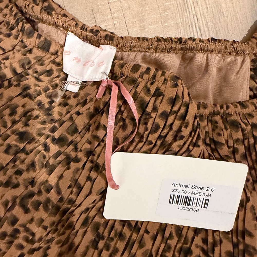 Entro Animal Print Dress - Brown